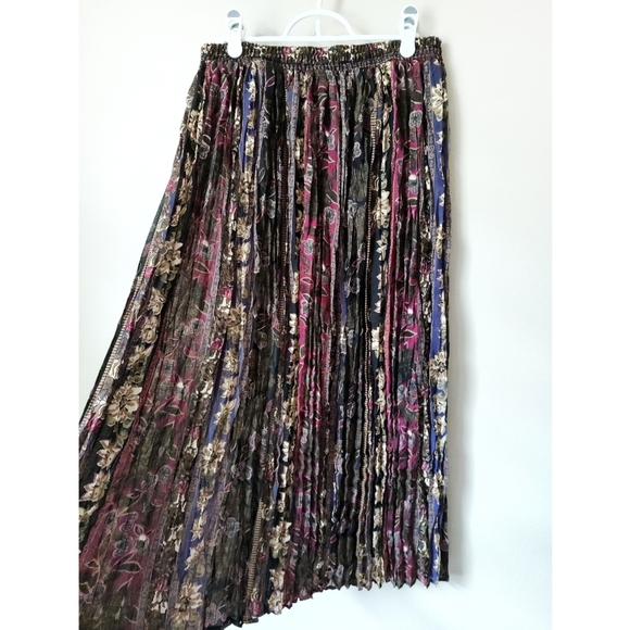 Worthington Pleated Mult-color Maxi Skirt 14 - Picture 5 of 7